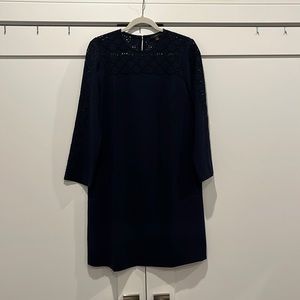 Cute J.Crew navy blue shift dress.